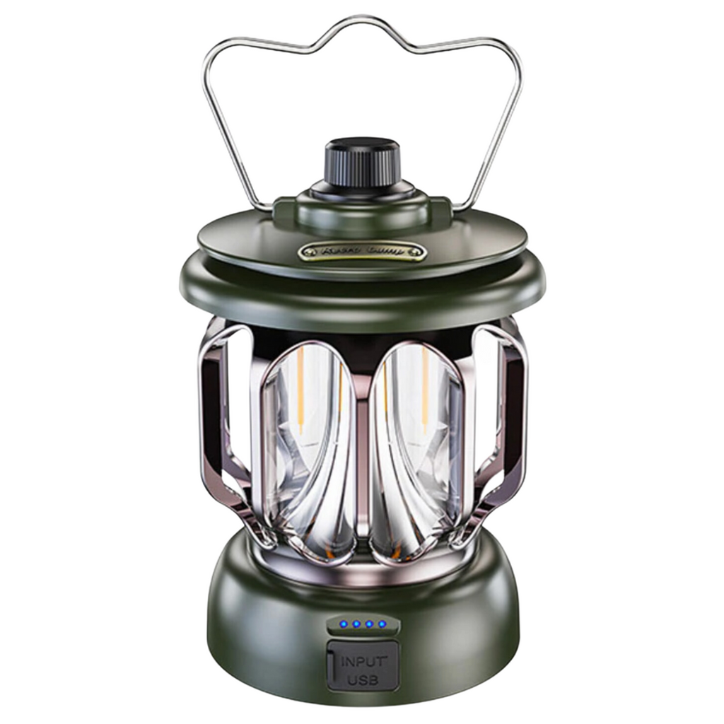 LED Vintage Lantern, Rechargeable Camping Railroad Lantern, Retro Style,  Classic Tabletop Lantern Decor with Dimmable Control, Portable Outdoor